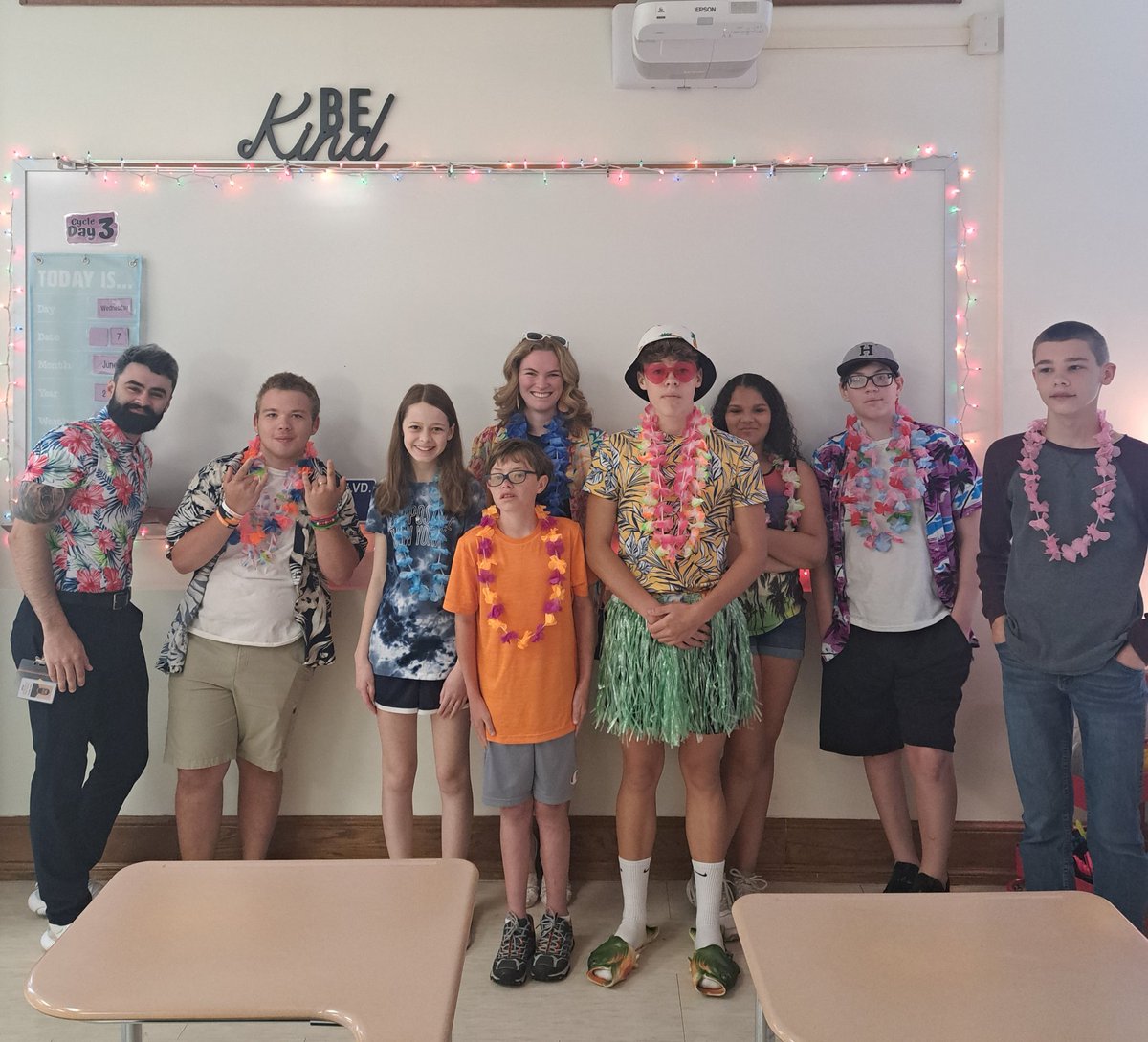 Aloha to 8th Grade from Miss Kerwin's homeroom! 🌺🎉 <a href="/MrWPopejoy/">Palmyra Area MS</a> <a href="/RackleyNate/">Nate Rackley</a>