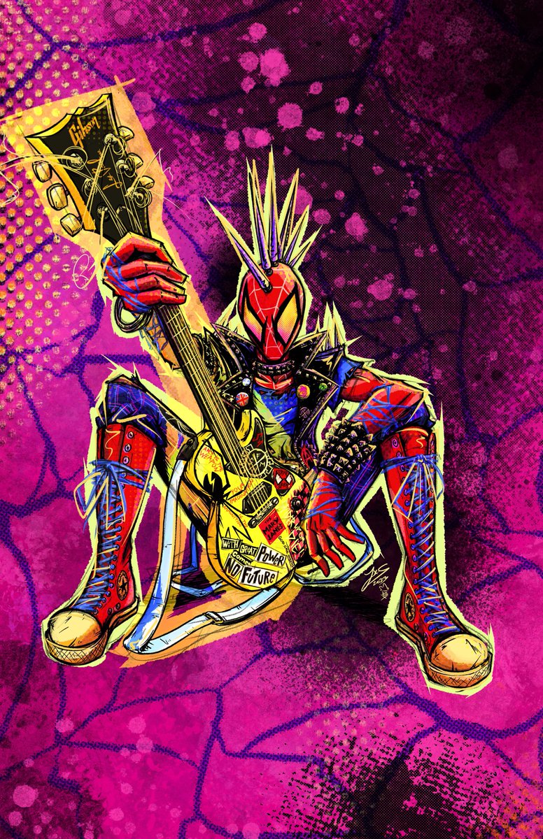 JimmyxSparrow's tweet photo. Hobie Brown, AKA SPIDER-PUNK
#Spiderpunk #SpiderVerse 
#AcrossTheSpiderVerse https://t.co/grostzqdvd