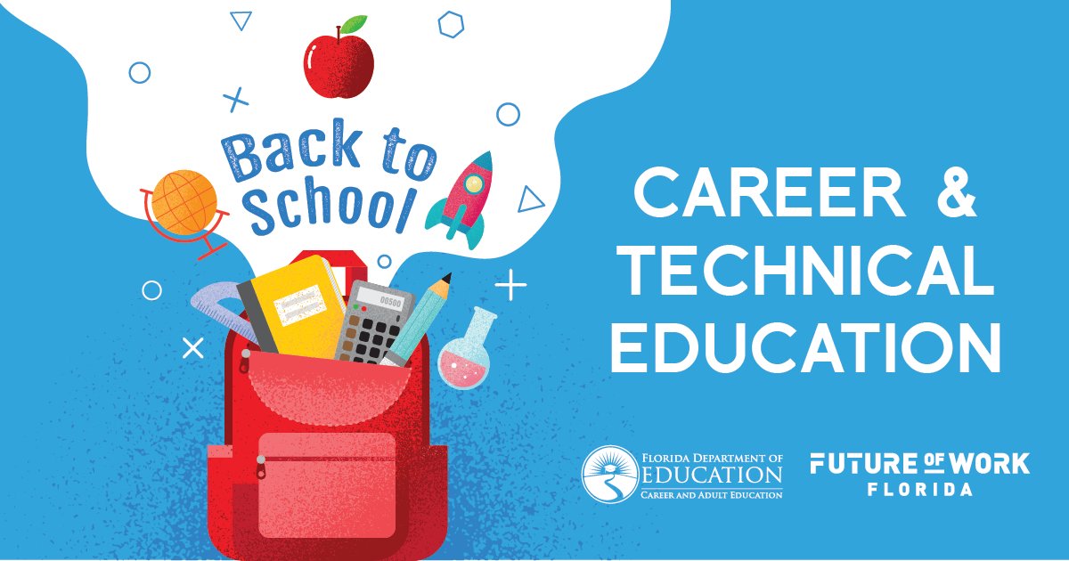 EducationFL's tweet photo. During the new school year, consider whether a Career and. Technical education program is right for you! 

Learn more at https://t.co/LYiDJcLaBF

#GetThereFL https://t.co/Y5cWGJOU52