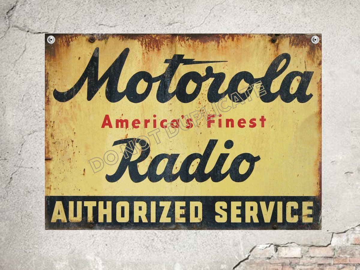 Motorola Radio Sign Rustic Farm Decor tuppu.net/9a041f5b #Etsy #kitchenconnection #MetalSign