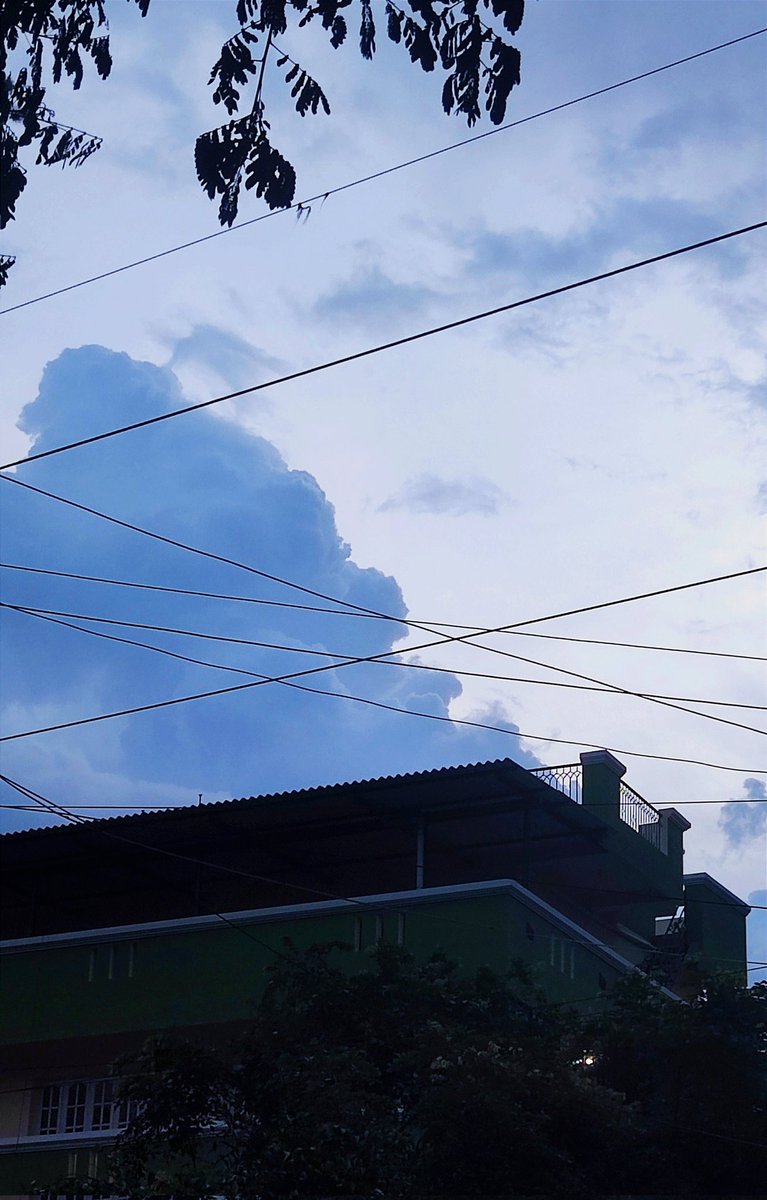 Manjunathbakshi's tweet image. Behind the cable lines... There is a beautiful cloud ☁️