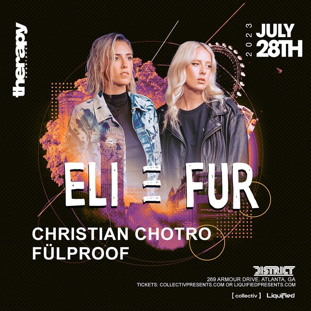Achmiel's tweet image. Eli &amp;amp; Fur make their return to District Atlanta on Friday, July 28th. I'm kicking off the night in #fulproof fashion, so check the link for tickets and more info! Let's GOOOO! facebook.com/events/s/eli-f…
#districtatlanta #eliandfur #anjunadeep