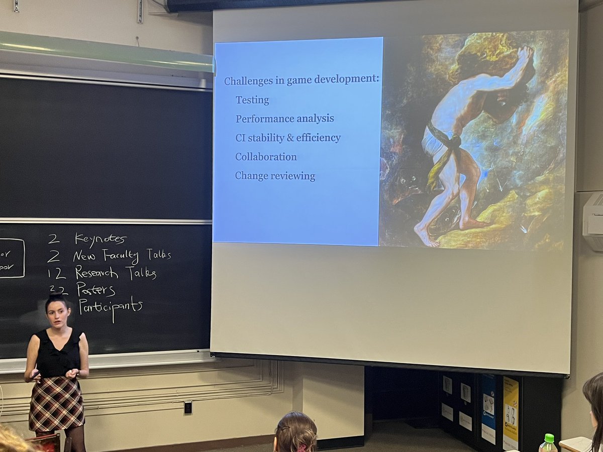 olgabaysal's tweet photo. @SarraHabchi talks about challenges and opportunities in the quality engineering research in a video game industry #CSER2023 @CSERMeeting https://t.co/H6Zbjdw2Kf
