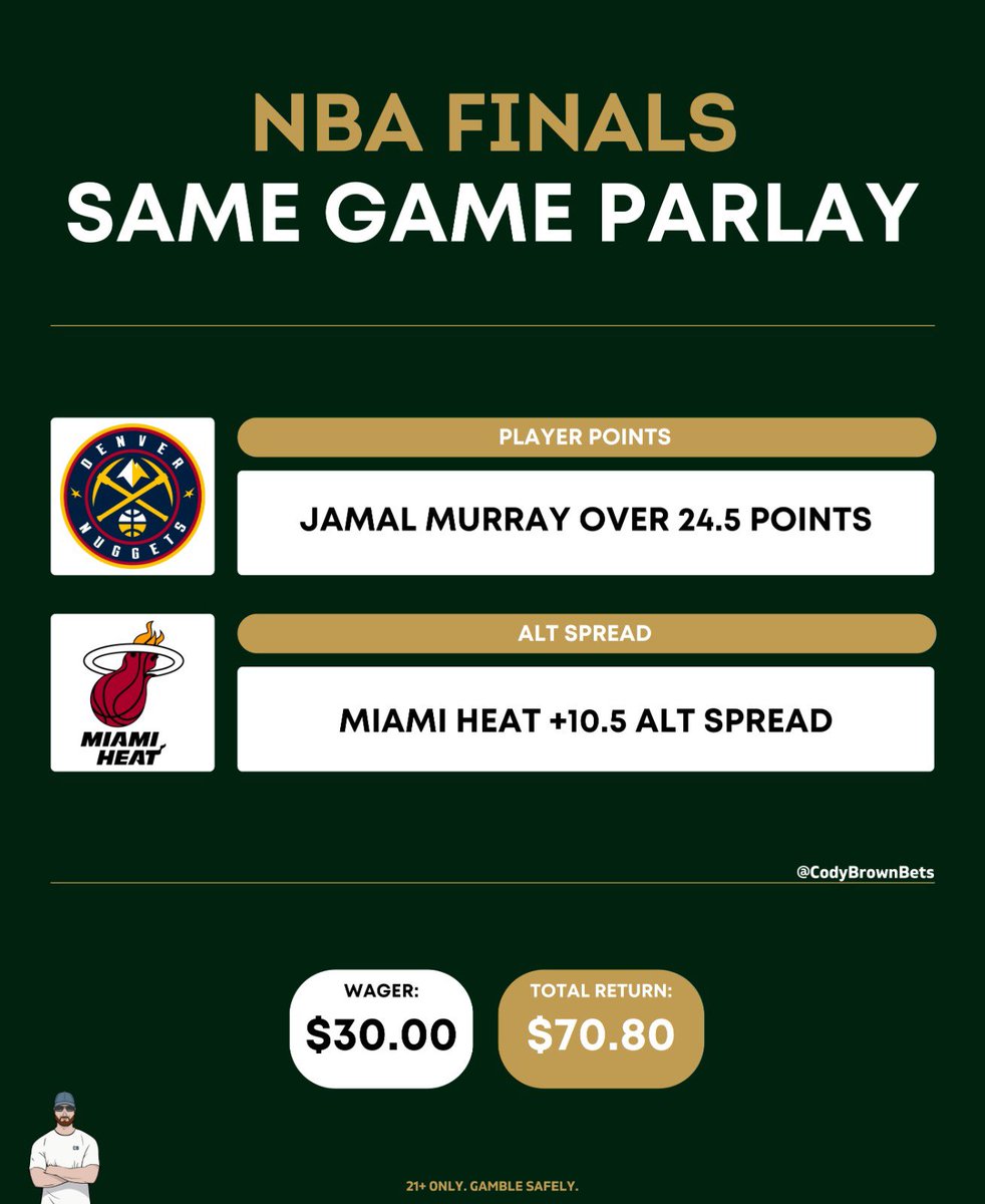 Cody Brown Bets on Twitter "🏆 Same Game Parlay 🏀 Denver Nuggets