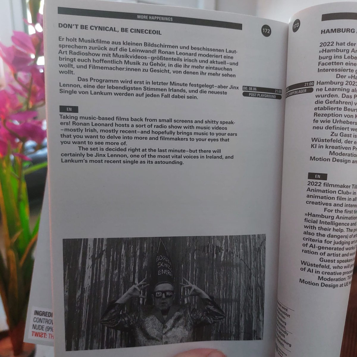 delighted to be back at Hamburg Short Film Festival tomorrow

with CineCeoil #25

I'll be on at 9pm