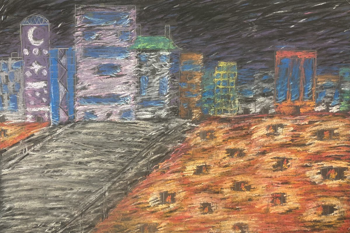 Winding down in the art room, and reflecting on how proud I am of the hard work of my students! 6th gr. Impressionist chalk pastels. Enjoy!  @RSDNJArts <a href="/RSDsmithschool/">Smith Middle School</a>
