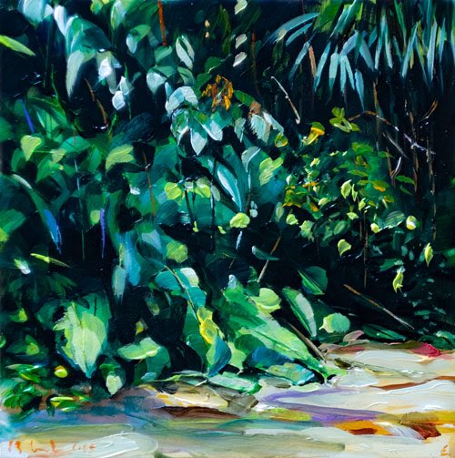 For me, parts of the garden look like a small jungle. But I asked myself today, what does it look like for my cat? So I lay down on the floor and painted from this deeper perspective, which, however, gave me strange looks from my cat.
#cat #painterscat #paintingoftheday