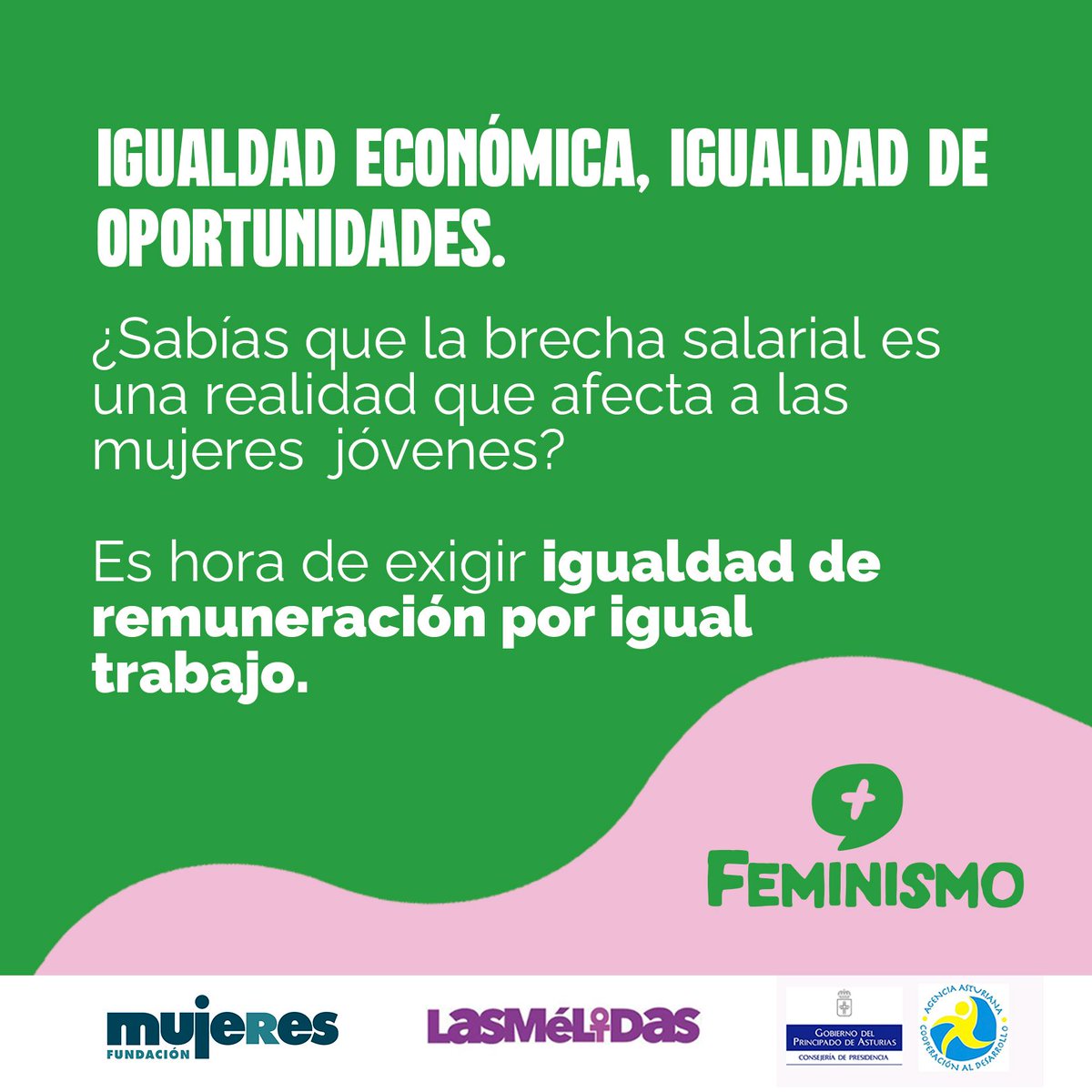#MasFeminismo para la igualdad de remuneración por igual trabajo. 💰✊ 

#FeminismoEconómico #BrechaSalarial #IgualdadDeGénero