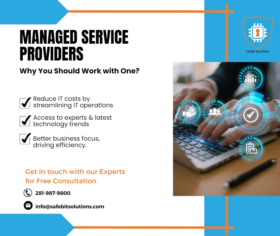 SafebitSolution's tweet photo. We help businesses leverage the latest technologies to improve their operations , minimize business disruptions &amp; gain a competitive edge.
Get in touch today for a Free Consultation
Call : 281-987 9800
Email  info@safebitsolutions.com

#itservices #itconsultant #techsupport https://t.co/tmJl5S61dP