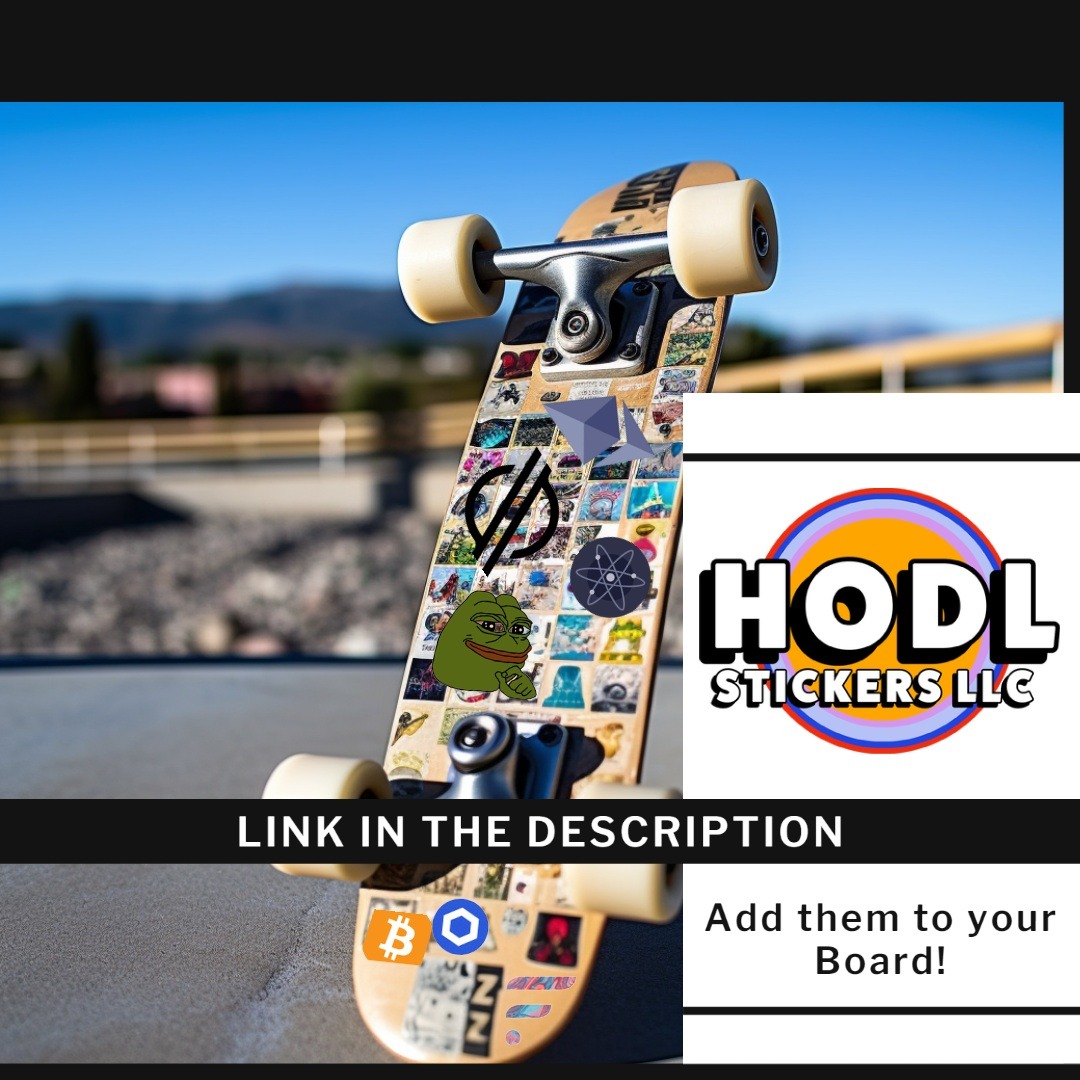 Add some crypto coolness to your rides! #SkateboardSticker #CryptoStickers 🛹#vinylstickers $BTC $ETH $XRP $XLM $PEPE #CRYPTOSTICKERS #skateboard #tonyhawkproskater Order Today!