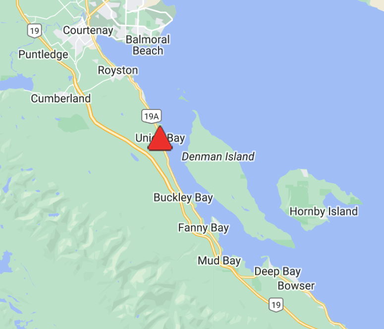 DriveBC's tweet photo. ⛔ CLOSED #BCHwy19A - Vehicle incident in Union Bay has closed the highway in both directions.
Assessment in progress, detour available via Buckley Bay and Royston Road.
#CourtenayBC #QualicumBay #VanIsle
ℹ️ Info and updates here: https://t.co/ib9TRXPrkx https://t.co/INv4pno37V