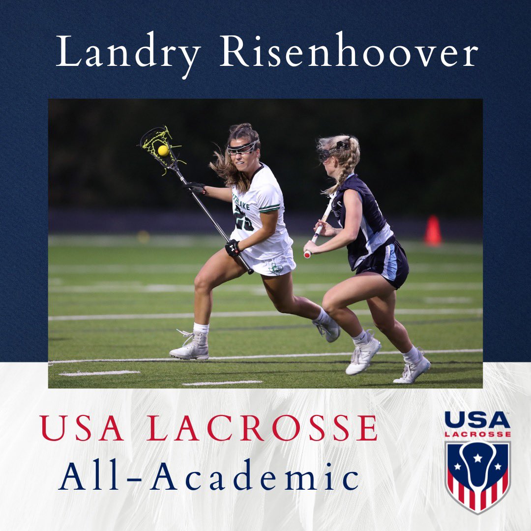 Way to go Landry Risenhoover for being recognized by <a href="/uslacrosse/">USA Lacrosse</a> as a 2023 All-Academic recipient due to your sportsmanship and lacrosse skills on the field, in addition to your academic achievements in the classroom. LDL is so proud of you. 👏👏 Congratulations! 👏👏 💚🖤🐉🥍