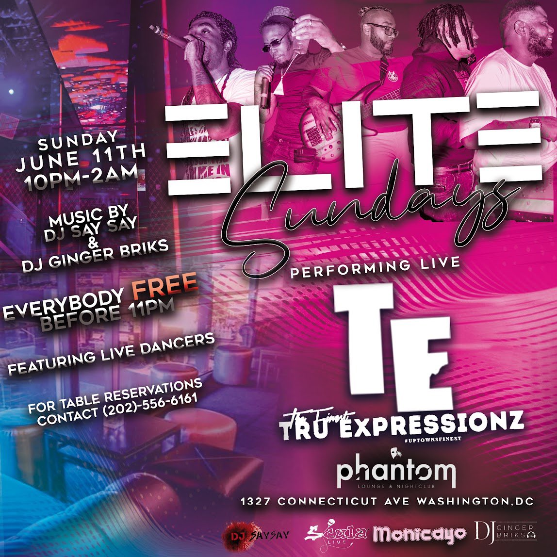 DUS_THE_CEO's tweet image. EVERYBODY FREE B4 11pm THIS SUNDAY @ PHANTOM DC #TruExpressionz