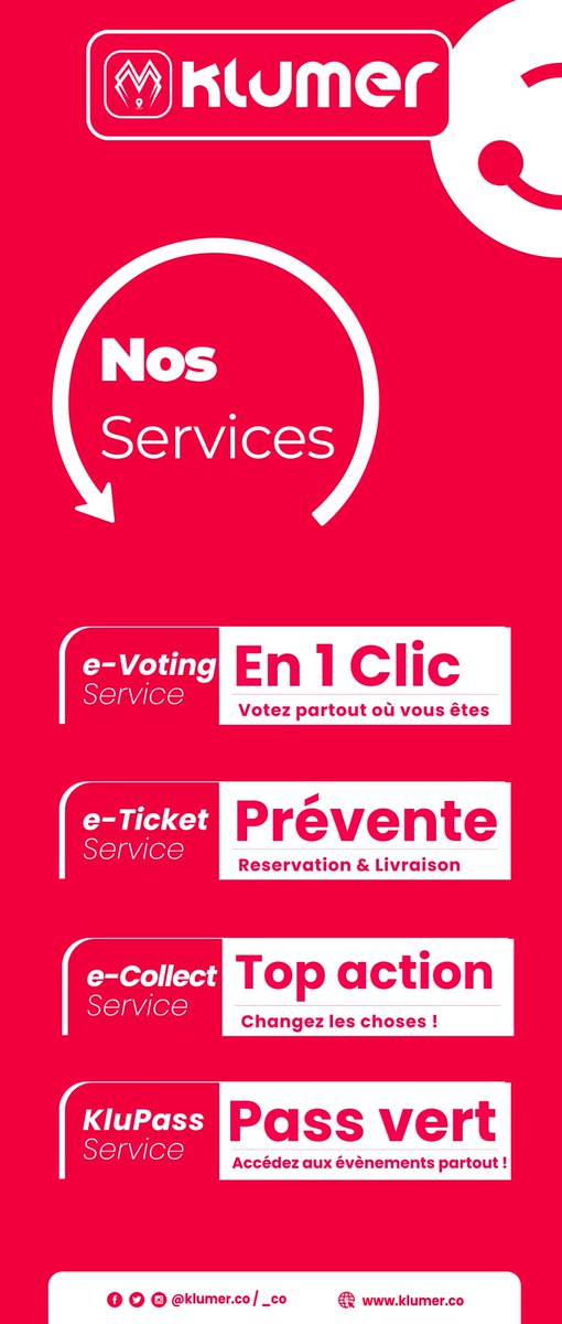 klumer_co's tweet photo. Facilitez l'accès à vos évènements avec nos solutions technologiques.
Rendez accessible partout dans le monde vos projets de collecte de fond.
Et pour les compétitions que vous organisez, optez pour un outil sophistiqué, facile d’utilisation et transparent
https://t.co/kezFVCeJi7 https://t.co/PTFcuZTg7w