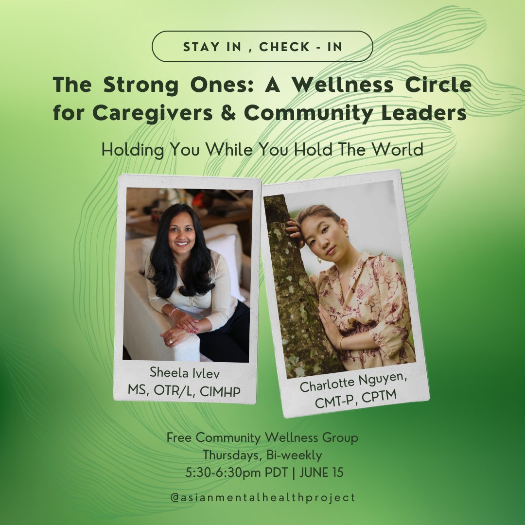 otbayarea's tweet photo. Check out @asianmhproject's new affinity support groups!

I will be co-facilitating The Strong Ones, for caregivers, community leaders, and helping professionals. 

Starting next Thursday, June 15th at 5:30PM PDT.

Free registration link: https://t.co/c9xaEn7qWb https://t.co/AXcaa3tKc0
