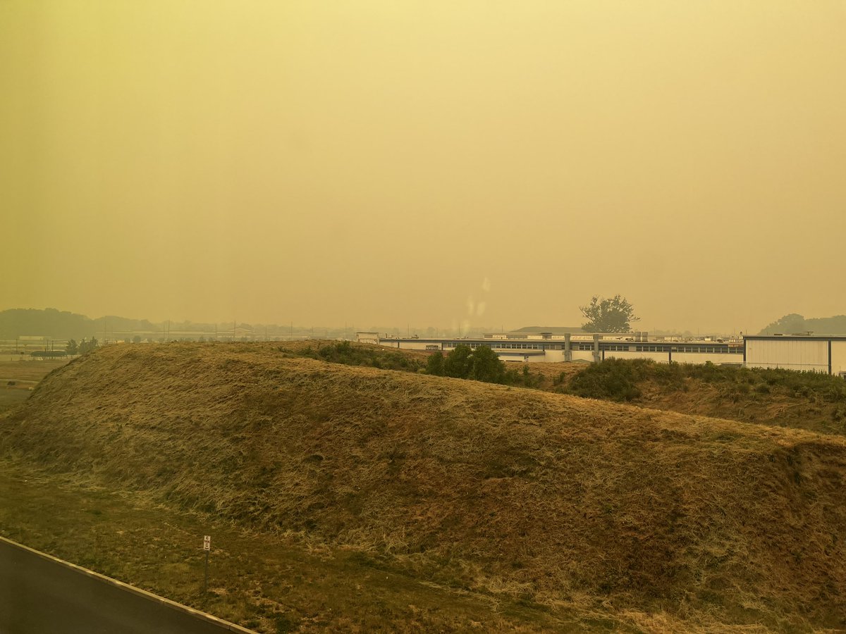 The smoke from the fires in Canada is getting scary even here in #NJ. Everything outside my window looks like a sepia filter #CanadaFires
