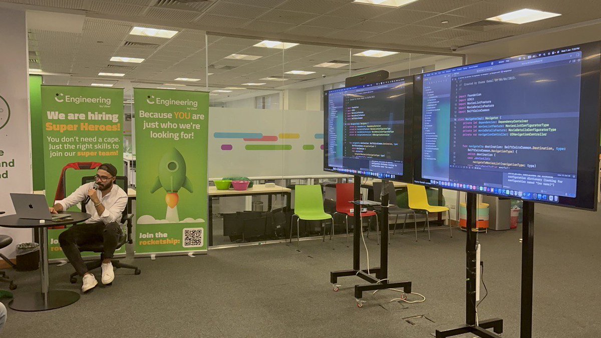 SwiftCairo's tweet image. It was a great talk about Modularity by @i0sa 🔥🎉, we’re looking for another one soon #SwiftCairo #Careem