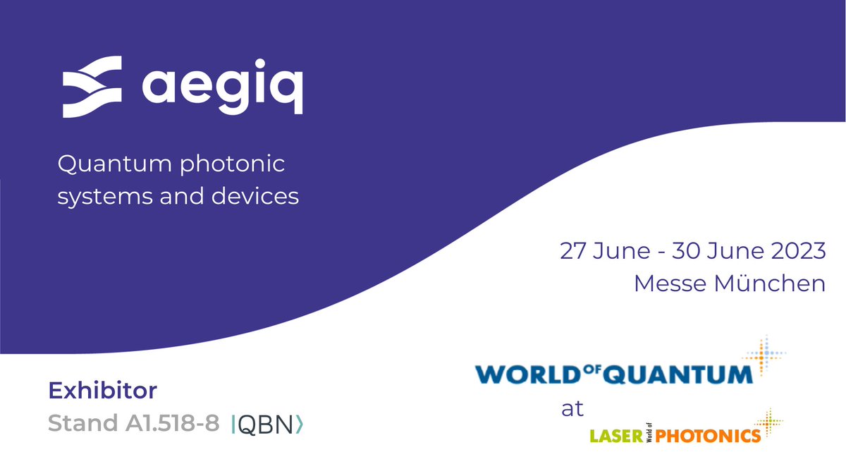 Exciting news! We will be exhibiting at the WORLD of QUANTUM, part of LASER WORLD of PHOTONICS, from June 27–30, 2023 in Messe München. Visit us at Stand A1.518-8 in the QBN area to explore our non-classical photon sources for communication, computing, and imaging. Don't miss