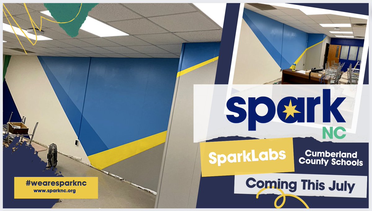 Thrilled by the momentum of SparkLab installations! An exciting time for @CumberlandCoSch and @DouglasByrdHS as walls are painted and equipment is installed. The countdown begins for SparkLabs' grand opening this July. 
#SparkLabProgress #FutureInnovation