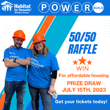 H4HWindsorEssex's tweet image. Get your 50/50 ticket online today for your chance to WIN - fun for you, life changing for local families.  #powerbuild #habitatwindsor #yqg #win #affordablehousing conta.cc/3NgI1nL