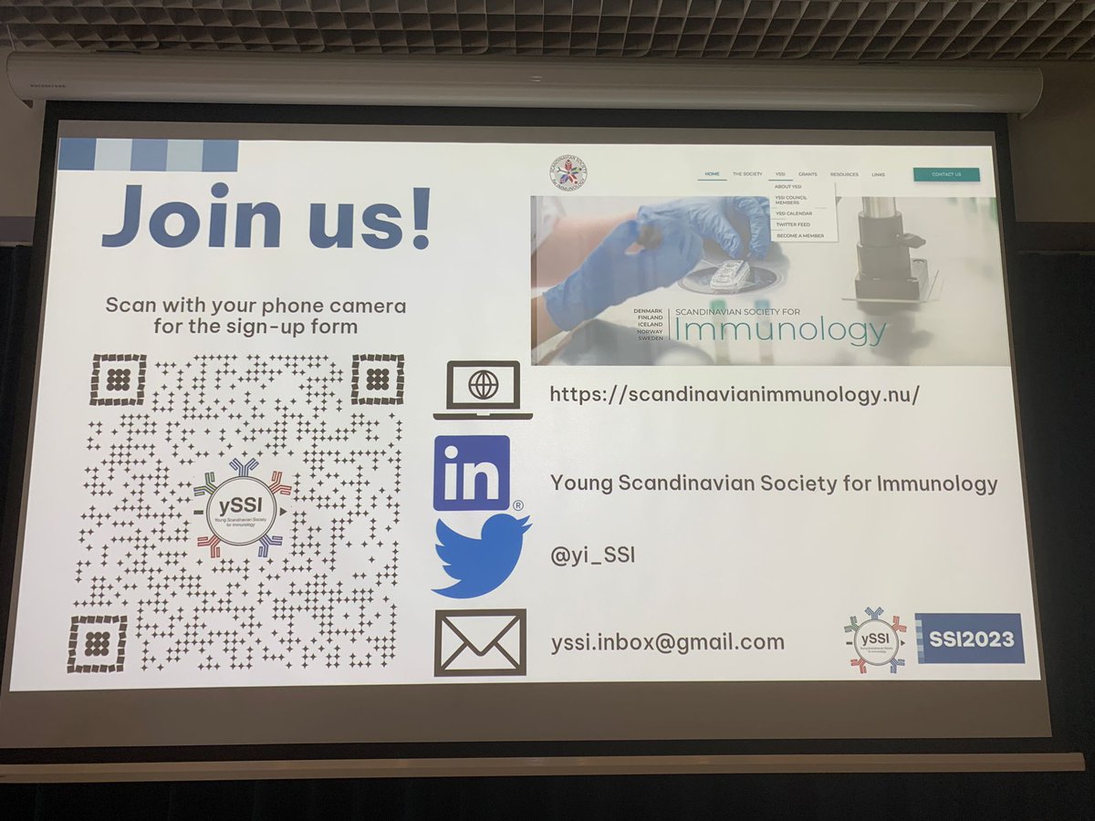 1st ever ySSI Session at #ssi2023. A big thank you to our #ySSImembers for fabulous lab talks providing opportunity to collaborate of various lab techniques and methods! Congratulations 🎉 to the ImmunoCartoon & Best Poster awardees. Join Us!
@y_efis @SSI_immunology @FinnSocImm