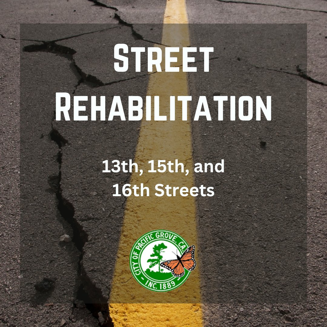 The City's Street Rehabilitation Project has begun! This project addresses the aging road infrastructure network on segments of 13th, 15th, and 16th Streets. Residents should expect temporary, partial closures and/or detours. View updates here: bit.ly/3NdprNw