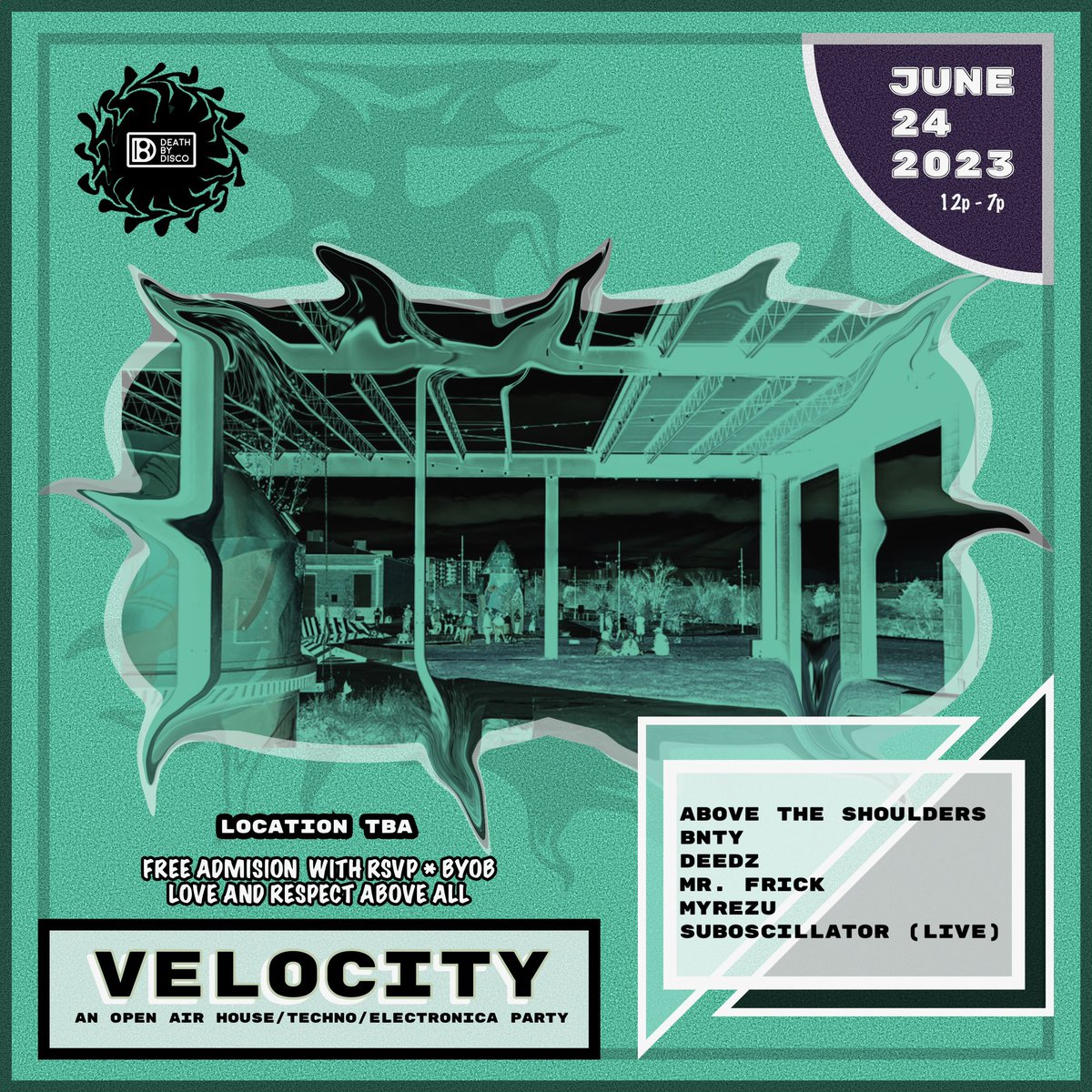 above_shoulders's tweet photo. Introducing: VELOCITY 🚀

A new concept coming to Denver this Summer that focuses on ENERGY + INTENTION

We kick things off with an Open Air House / Techno / Electronica party at one of Denver's favorite parks. Location TBA to all ticket holders

https://t.co/6p3ZaV5JcQ https://t.co/lbNWpnERYW