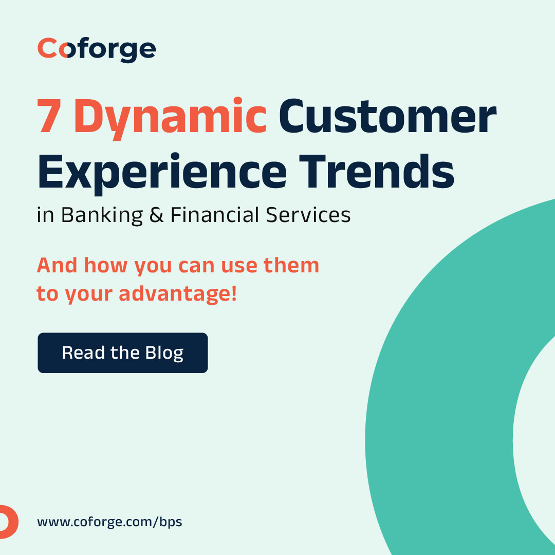 Coforge_Tech's tweet photo. Customer experience is critical for customer retention in the banking and financial services industry. In today's market, customers are expecting more from their financial institutions. Read the blog: https://t.co/haUTEvL0Bx

#blog #bankingandfinancial #trends #coforge https://t.co/coGRpfF43U