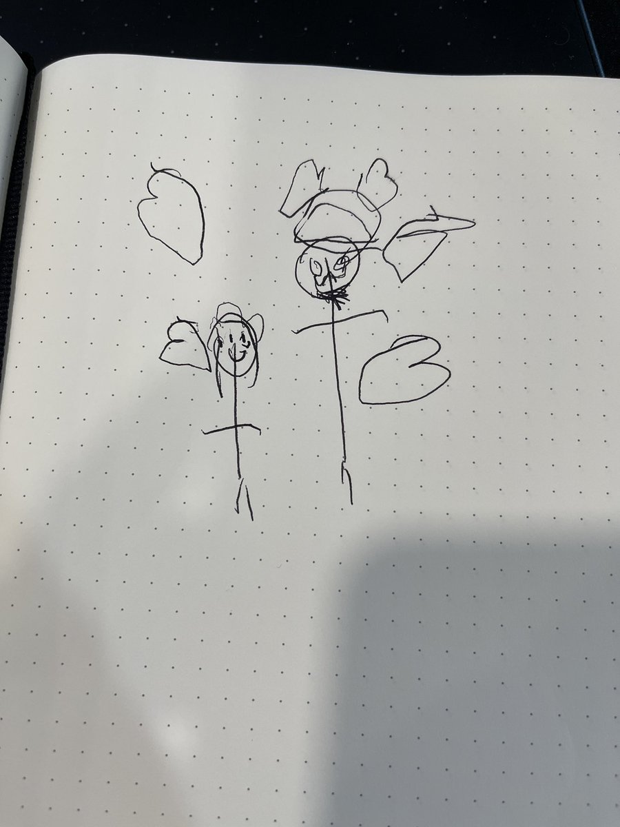 No better way to start a meeting than to open your notebook and see a little doodle from your daughter 🥰