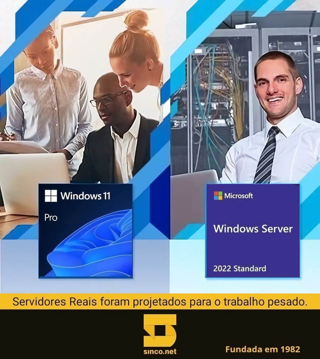 Dispomos dos Sistemas Operacionais #originais #Microsoft #OEM para nossas #Workstations e #Servidores.

#Sinco #Desde1982 #Tradição #41anos #WindowsServer #Windows11 #Xeon #Intel #Seagate #Kingston #IamIntel