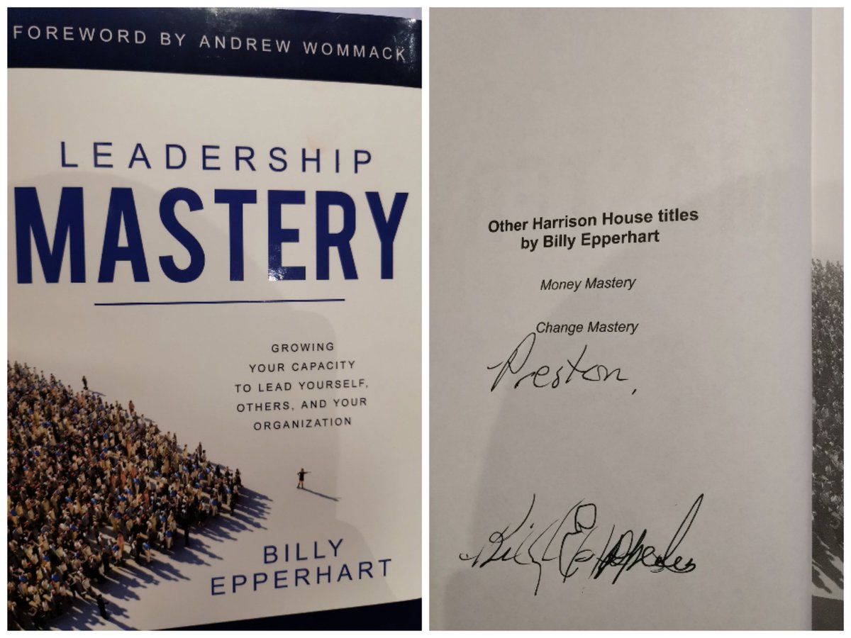 Pres1982's tweet photo. If you don't have hope and vision, then you don't have anything to attach your faith to!"When we integrate our faith, finances and work, we recognise the power  God has over every area of our lives."Grateful to have my next collection of  reading signed by @BillyEpperhart https://t.co/jjpZOwbYk6