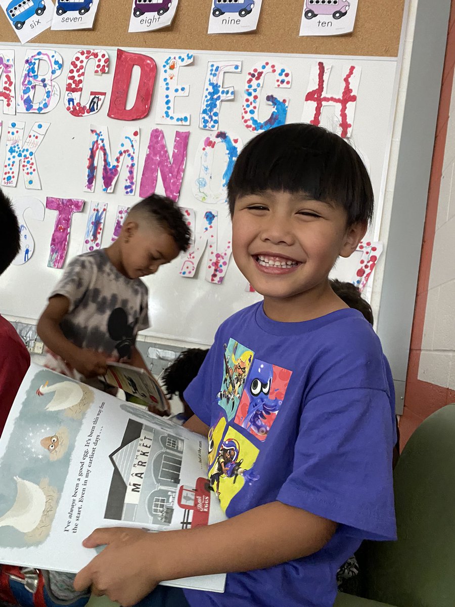 2022Kpb's tweet photo. This smart cookie showed off his improving reading skills 📚 he is ready for grade 1! https://t.co/i1ySPAa5Pp