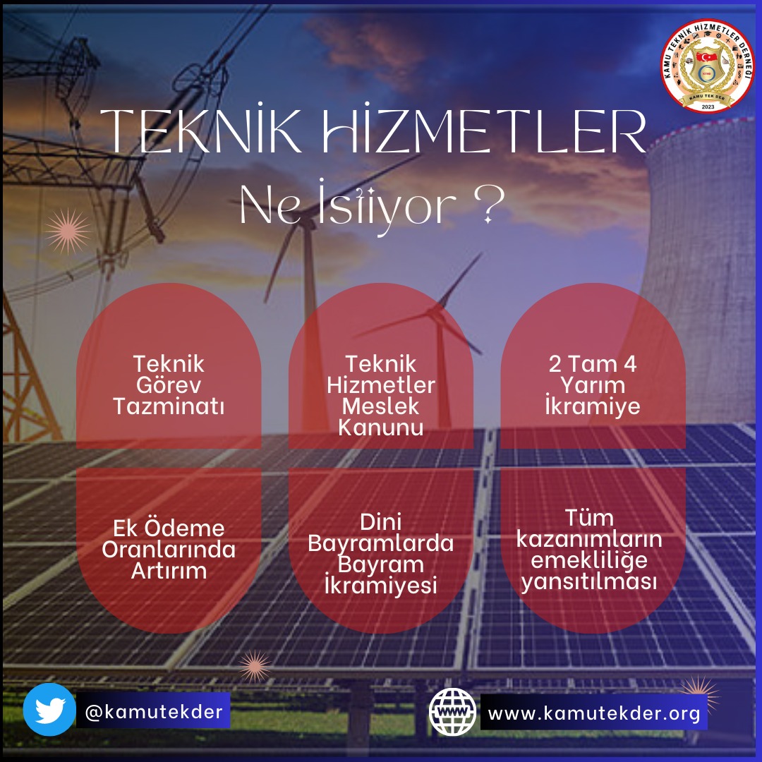 <a href="/kamutekder/">Kamu Teknik Hizmetler Derneği</a> olarak #kendiyolumuzda emin adımlarla ilerleyerek THS'nin mali ve özlük haklarının iyileştirilmesi için gövdemizi ortaya koyarak #enindesonunda kazanım elde etmeye hazırız. THS çatısı altındaki tüm meslek gruplarını  #hemen destek olmaya davet ediyoruz! 
#devalüasyon