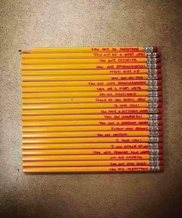 From a Teacher ❤️ ✏️

Today I was running low on pencils so I asked all of my kids to pull out any of my pencils that they had in their desks. I had one student ask me if he could keep his pencils that his mom gave him for school. Of course, I said yes.

He then said, “well, I