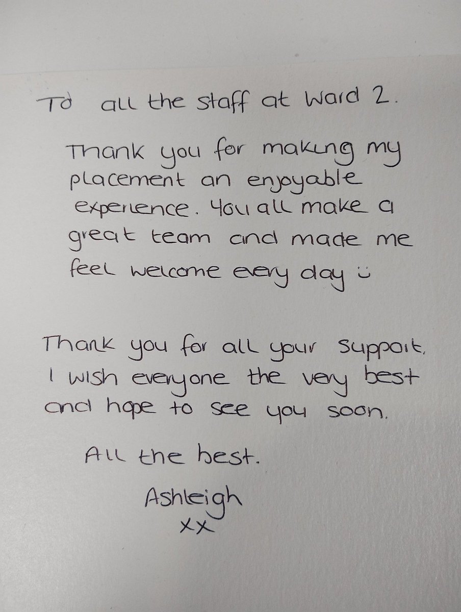 Appreciation post from our lovely student on her last day of placement #hardwork #futureSN <a href="/nhsfife/">NHS Fife</a> @FHSCPNursing <a href="/michelleWil67/">michelle williamson</a> <a href="/ShonaDa95058150/">Shona Davidson</a>