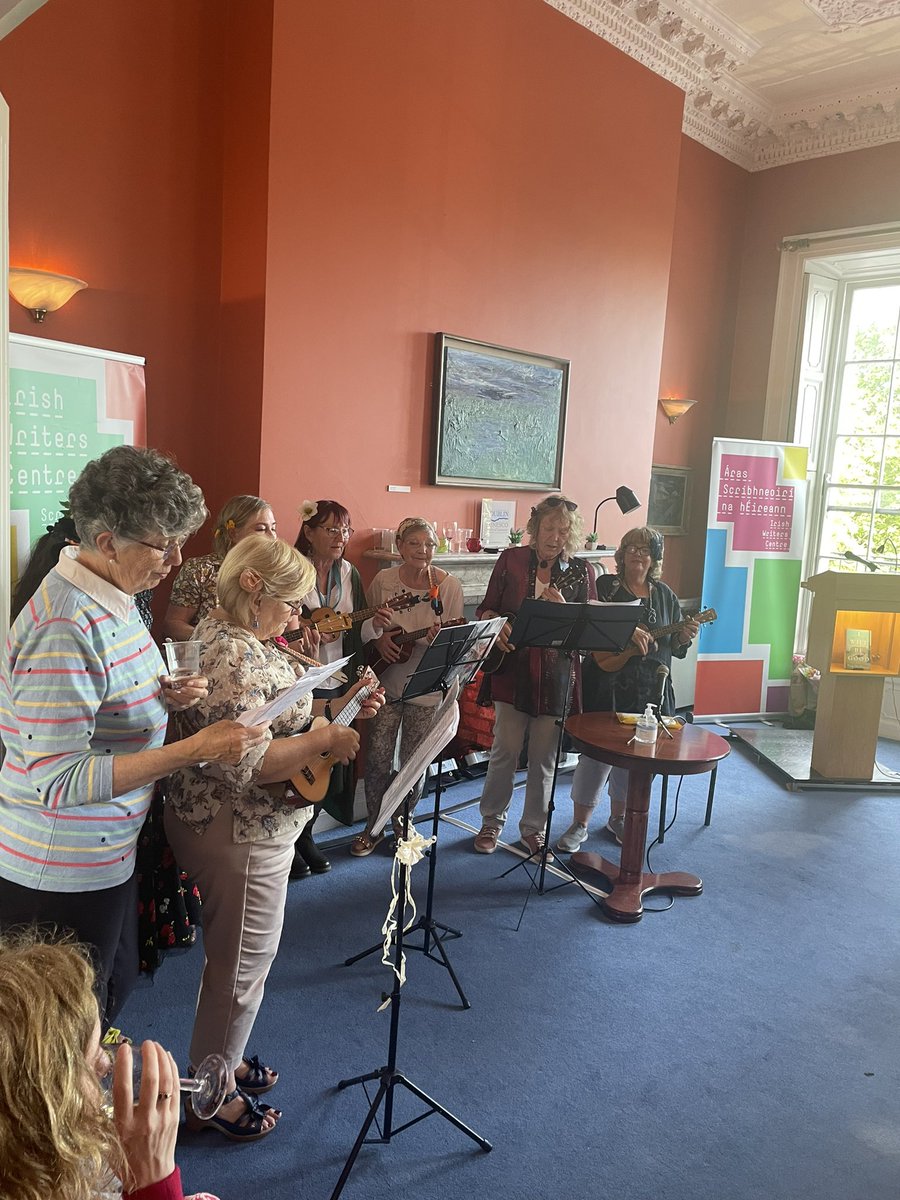 HachetteIre's tweet photo. Lovely to be welcomed to the launch of Peig McManus' incredible memoir #IWillBeGood by her ukulele group @IrishWritersCtr https://t.co/yTRjQqjoi4