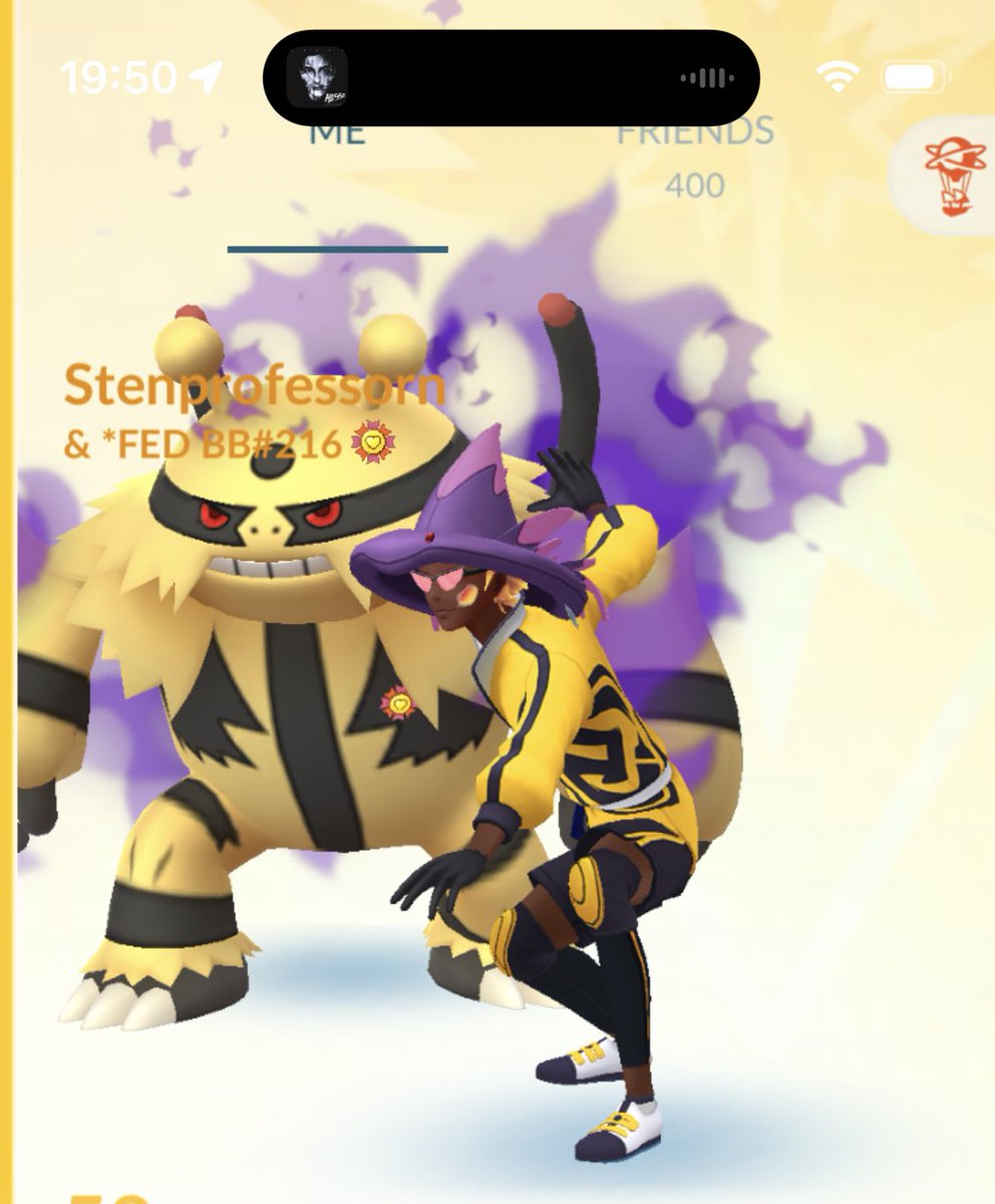 Stenprofessorn's tweet photo. New BB🏵️
One of my favorite buddies.. (I have many favorites)😍🤣 #PokemonGO #BestBuddy #MatchingClothes https://t.co/z5ub0GGdv3