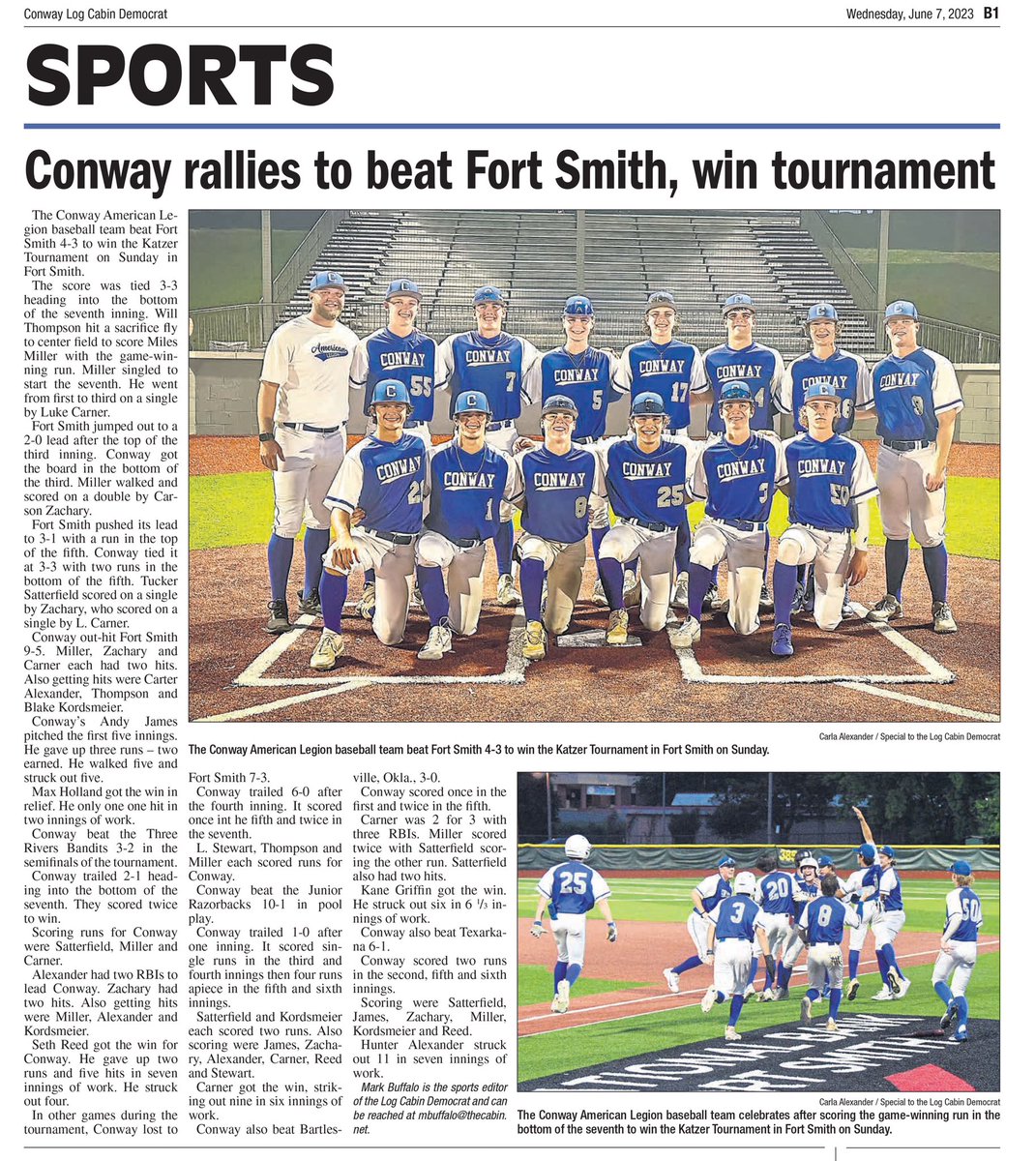 Conway American Legion Baseball on Twitter "Conway 19U Legion boys in