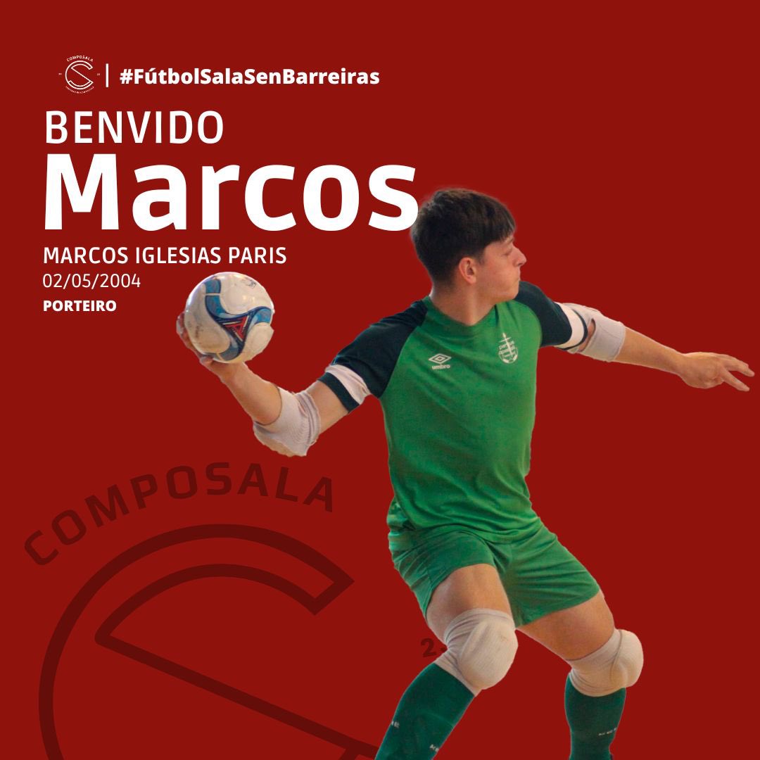 CompoSala's tweet photo. 💥 𝑭𝑰𝑪𝑯𝑨𝑿𝑬 // 𝑺𝑬𝑵𝑰𝑶𝑹 𝑴𝑨𝑺𝑪𝑼𝑳𝑰𝑵𝑶 💥

👋🏽 Hoxe temos con nós a presentación do primeiro xogador do senior masculino.

👉🏽 Marcos Iglesias París, porteiro de 19 anos, procedente do Noia Portus Apostoli FS, no que militou esta tempada na Terceira División Nacional. https://t.co/IamvsNIle8