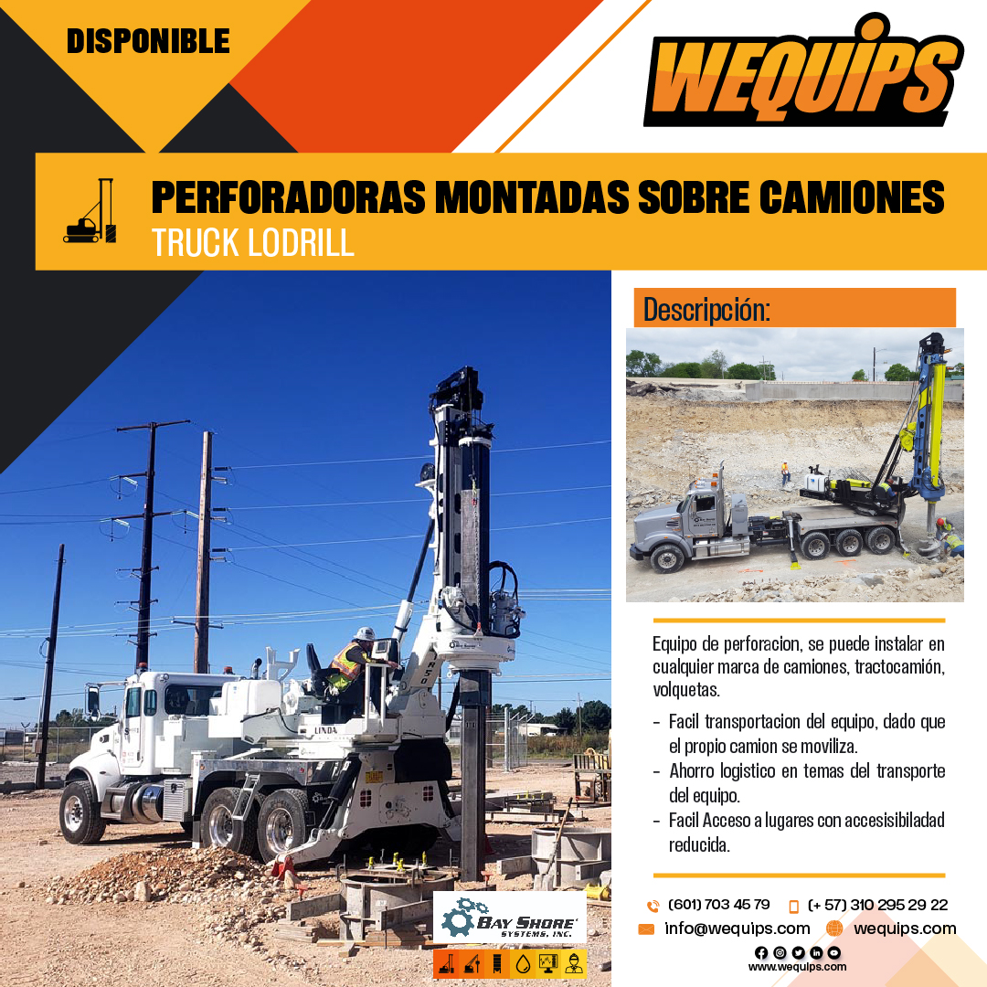 wequips's tweet photo. Equipo de perforacion, se puede instalar en cualquier marca de camiones, tractocamión, volquetas.
#drillrigs #featuredrigs #drillsergeantattachment #bayshoresystems #lodril #legacyofcraftsmanship #foundationdrilling @BayShoreSystems https://t.co/D0cLKUjGvY