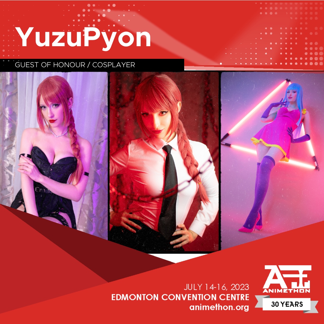 Bonjour! Meet @yuzupyoncosplay, the talented French cosplayer and content creator! From 2B to Makima, Meme, and Samus, she offers a fresh take on beloved characters. As a glitchy robot waifu VTuber, she brings humor and creativity. 
https://t.co/RWKe1vNqad https://t.co/d778YWCLHO