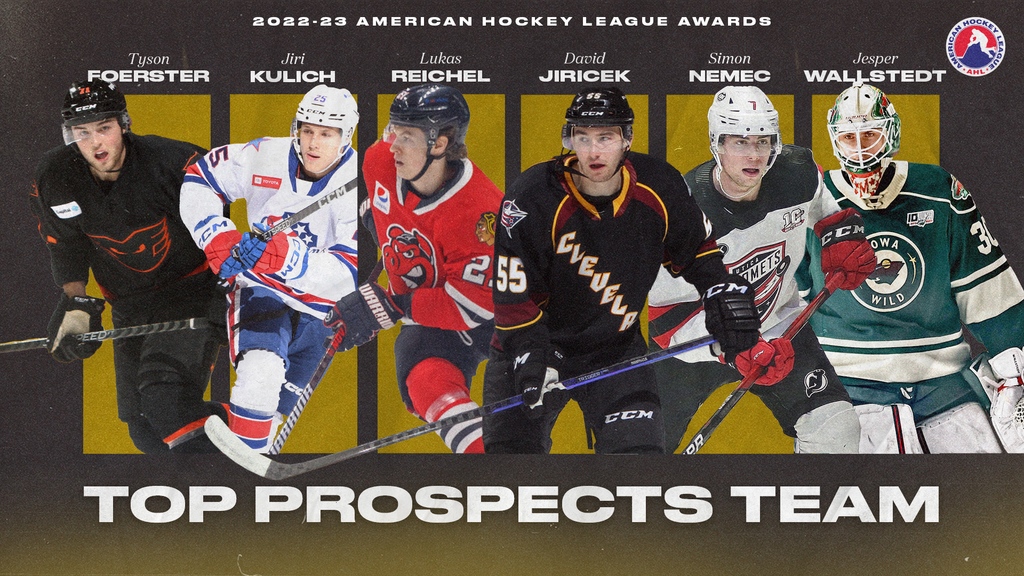 All about the Prospects.⁠
⁠
The AHL has announced its inaugural AHL Top Prospects Team. 

@LVPhantoms
@AmerksHockey
@goicehogs
@monstershockey
@UticaComets
@IAWild