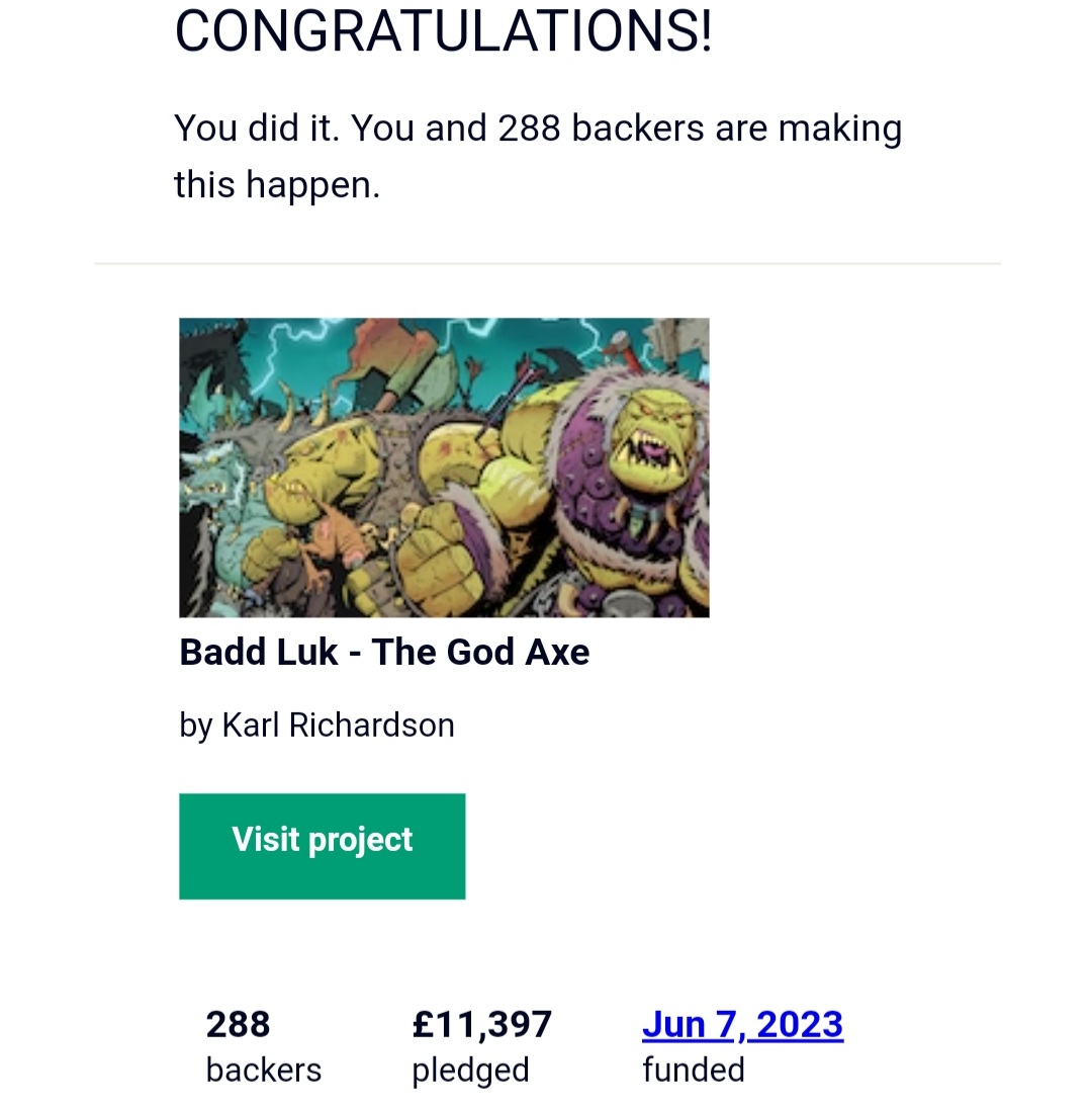 Just a quick message to say a big thankyou to all of you guys who supported me and Badd Luk the last few weeks and especially those that backed me🙂🙏 - you all picked up the baton and ran with it! THANKS!!