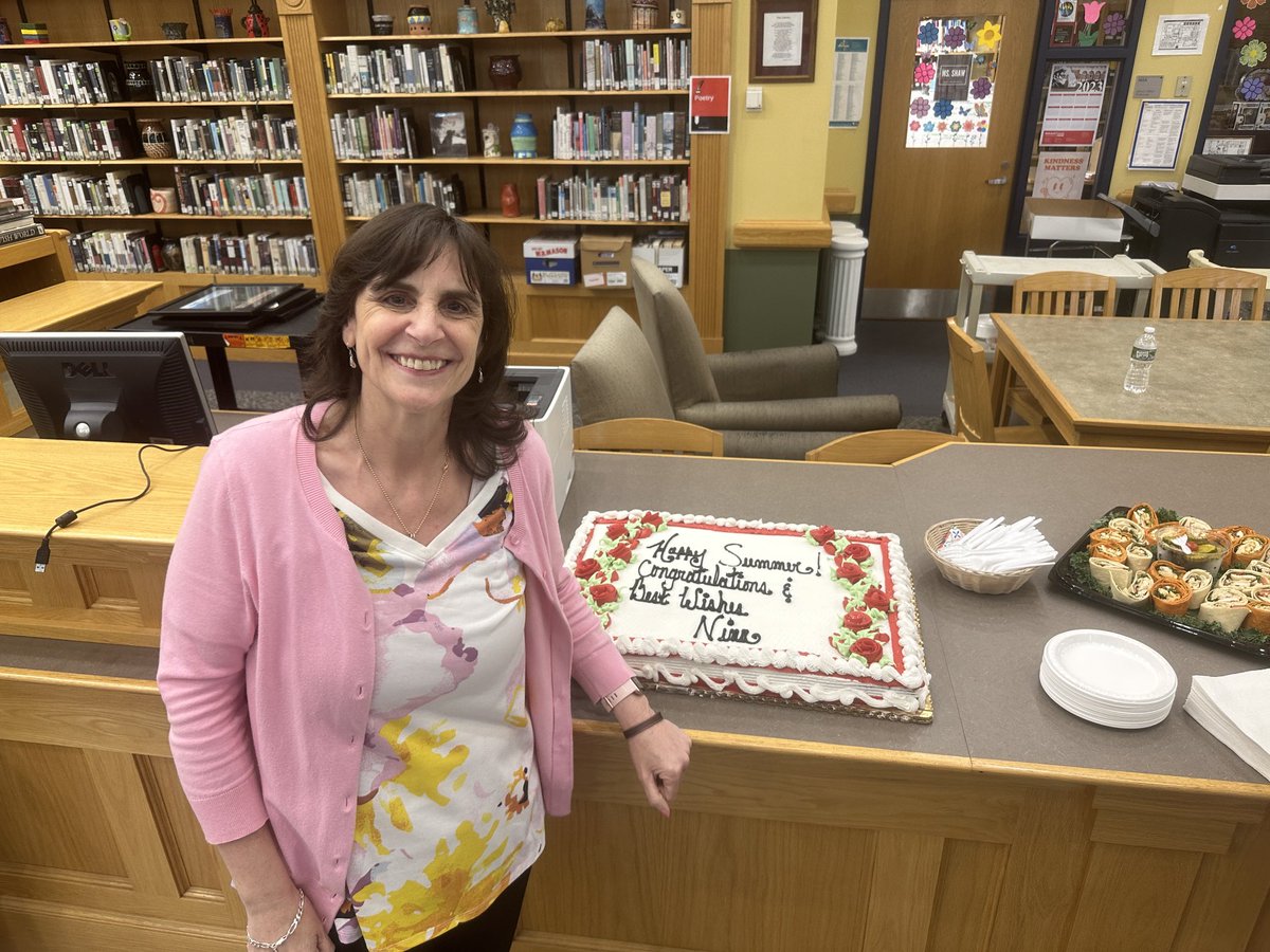 WHathletics's tweet photo. Such a nice faculty meeting today as we surprised Nina Consolini by celebrating her retirement - won’t be the same without her next year.  Congrats Nina! https://t.co/dzwDpJhrsy