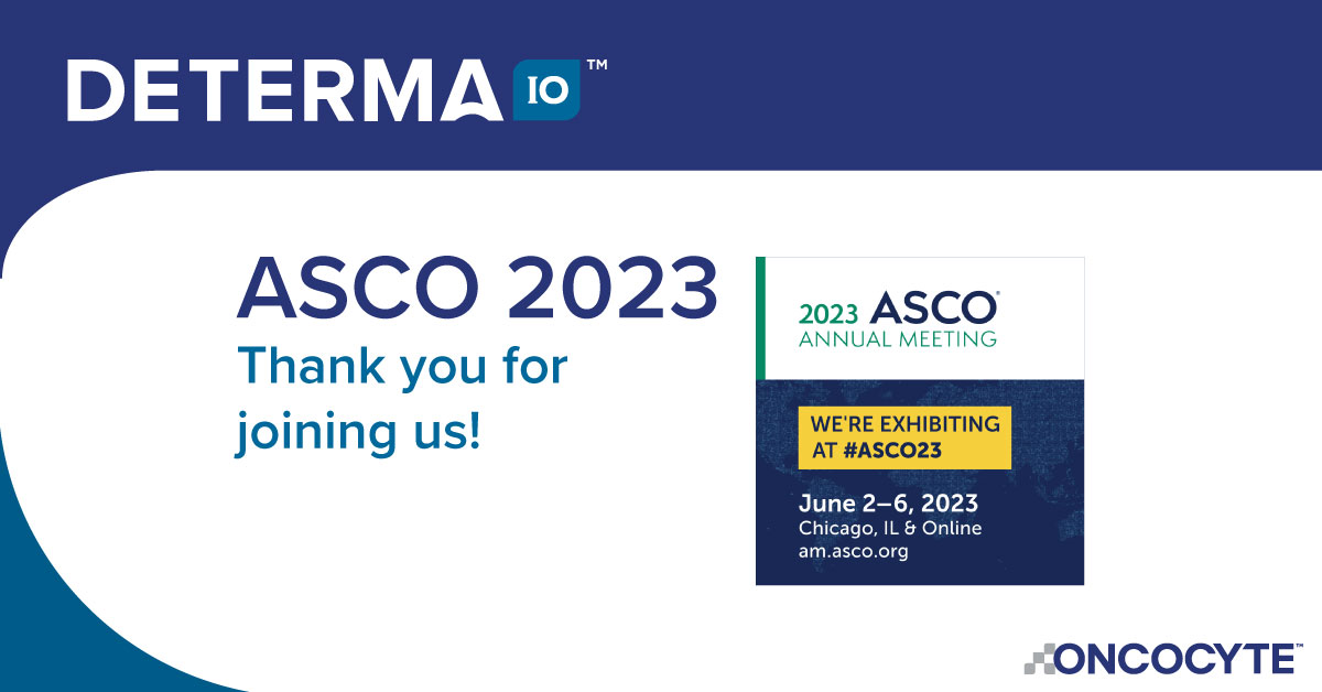 iMDxInc's tweet photo. It was a great #ASCO23! Thanks to everyone who stopped by the booth to learn more about #DetermaIO.
Contact our attendees in case you missed it or have follow up questions here: https://t.co/jTPtf5840b
#OCX $OCX #Immunotherapy #WhereTomorrowLives https://t.co/PhUsxRQUw9