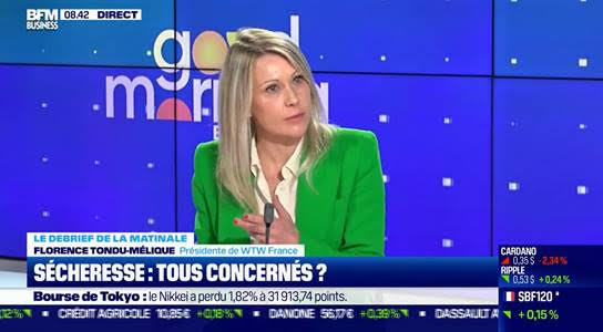Ravie d’avoir participé ce matin au debrief de la matinale de #GoodMorningBusiness mené par <a href="/ClosierLaure/">Laure Closier</a> et <a href="/chrisjaku/">Jakubyszyn Christoph</a>.
Si motivant de voir les sujets en haut de l’actualité - #Sécheresse, #IA, #Emploi - au cœur des enjeux que nous traitons chez @WTW.
#Risques #CapitalHumain