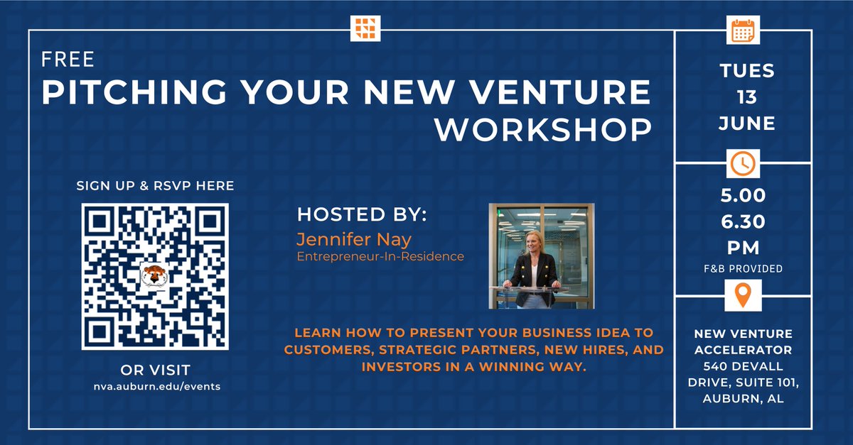 Free Business Workshop for more information, visit nva.auburn.edu/events/