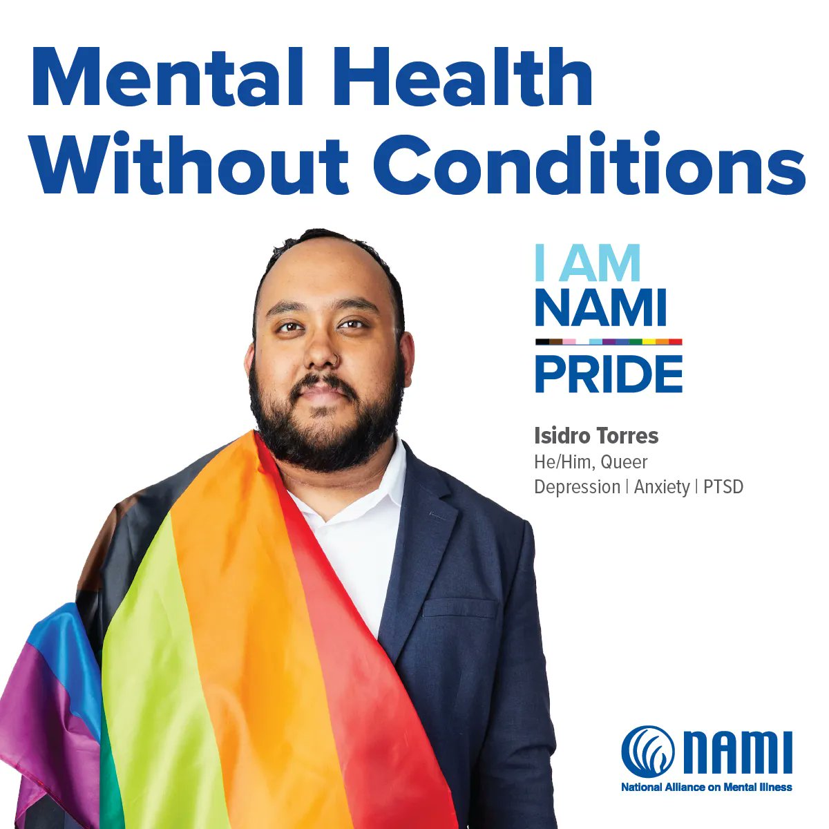 namiwci's tweet photo. 🌈 Happy Pride Month! 🌈 
 NAMI is proud to support and advocate for mental health equality for everyone, regardless of their sexual orientation or gender identity. Let's continue to foster love, acceptance, and inclusion for all. #PrideMonth #NAMI #MentalHealthMatters 💙💜💚" https://t.co/pZOicr8Rde
