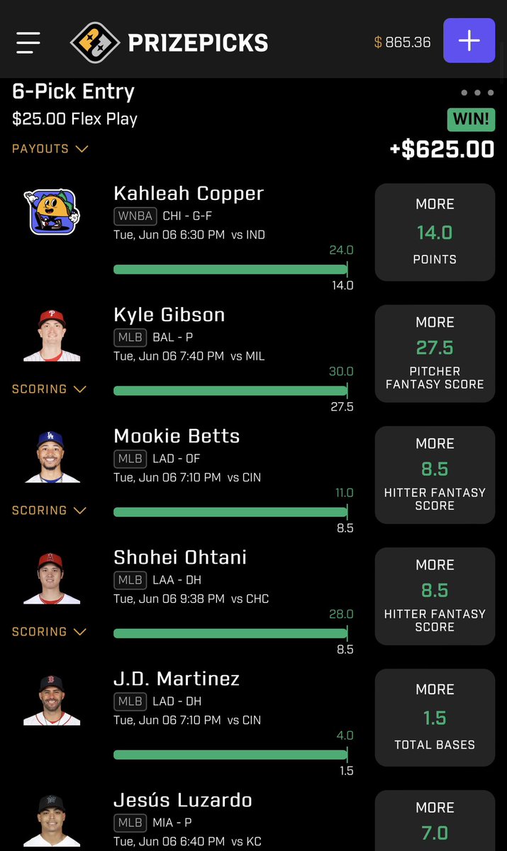 DFSNicholas's tweet image. Ok, I’m back! 
Best @PrizePicks WIN so far. Started in May and already getting results like this. Thanks to @DFSArmy coming through with all the tools needed to do well.
#Durham #Durm #Durham