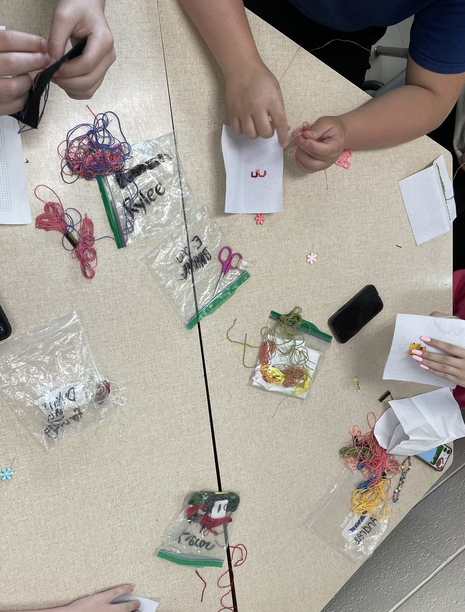 Grade 9 #HIF10 cross stitch projects are coming along quite nicely! Excellent patience and growth mindset <a href="/Churchill_HWDSB/">Sir Winston Churchill SS</a> !